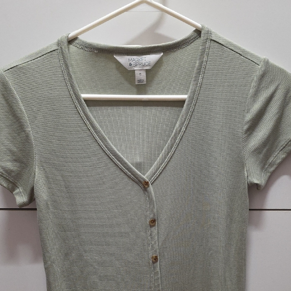 Market & Spruce Green Short Sleeve Shirt *NWOT